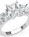 Inel de Logodnă Duchesse Éclat Pave din Aur 14k cu Diamante Naturale Radiant și Rotunde de 2.67 ct