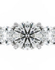 Inel de Logodnă Comtesse Éclat Pavé cu Trei Diamante Naturale de 2.63 ct