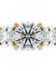 Inel de Logodnă Comtesse Éclat Pavé cu Trei Diamante Naturale de 2.63 ct