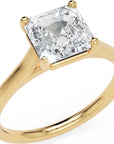 Inel de Logodnă Duchesse Carrée din Aur 14k cu Moissanite Pătrat cu Tăietură Emerald de 1.47 ct din 14k Aur Galben - Castelo.ro