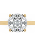 Inel de Logodnă Duchesse Céleste din Aur 14k cu Moissanite Cushion de 1.53 ct