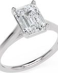Inel de Logodnă Duchesse Émeraude din Aur 14k cu Moissanite Smarald de 1.48 ct din 14k Aur Alb - Castelo.ro