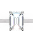 Inel de Logodnă Duchesse Émeraude din Aur 14k cu Moissanite Smarald de 1.48 ct din 14k Aur Alb - Castelo.ro