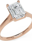 Inel de Logodnă Duchesse Émeraude din Aur 14k cu Moissanite Smarald de 1.48 ct din 14k Aur Roz - Castelo.ro