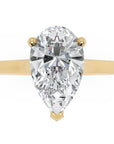Inel de Logodnă Duchesse Poire din Aur 14k cu Moissanite Pară de 1.49 ct din 14k Aur Galben - Castelo.ro