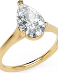 Inel de Logodnă Duchesse Poire din Aur 14k cu Moissanite Pară de 1.49 ct din 14k Aur Galben - Castelo.ro