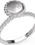 Inel Élodie Tressé Minimalist din Aur 18k din Platina - Castelo.ro