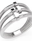 Inel Célestine Minimalist din Aur 14k din 14k Aur Alb - Castelo.ro