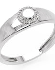 Inel Rosalie Minimalist din Aur 14k din 14k Aur Alb - Castelo.ro