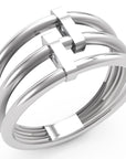 Inel Célestine Minimalist din Aur 14k din 14k Aur Alb - Castelo.ro