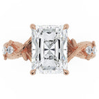 Inel de Logodnă Hohenzollern din Aur 18k cu Diamant Natural Radiant de 3 ct din 18k Aur Roz - Castelo.ro