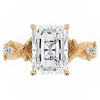Inel de Logodnă Hohenzollern din Aur 18k cu Diamant Natural Radiant de 3 ct din 18k Aur Galben - Castelo.ro