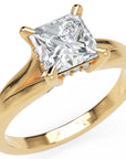 Inel de Logodnă Bourbon din Aur 18k cu Diamant Creat în Laborator Princess de 1.5 ct din 18k Aur Galben - Castelo.ro