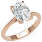 Inel de Logodnă Cambridge din Aur 14k cu Diamant Creat în Laborator Cushion de 1.5 ct din 14k Aur Roz - Castelo.ro