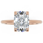 Inel de Logodnă Cambridge din Aur 14k cu Diamant Creat în Laborator Cushion de 1.5 ct din 14k Aur Roz - Castelo.ro