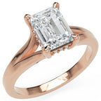 Inel de Logodnă Medici din Aur 14k cu Diamant Creat în Laborator Emerald de 1.5 ct din 14k Aur Roz - Castelo.ro