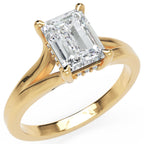 Inel de Logodnă Medici din Aur 14k cu Diamant Creat în Laborator Emerald de 1.5 ct din 14k Aur Galben - Castelo.ro