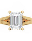 Inel de Logodnă Medici din Aur 14k cu Moissanite Emerald de 1.5 ct din 14k Aur Galben - Castelo.ro