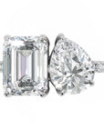 Inel de Logodnă Habsburg din Aur 18k cu Diamant Creat în Laborator Emerald de 2 ct din Platina - Castelo.ro