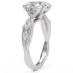 Inel de Logodnă Empress din Aur 18k cu Diamant Creat în Laborator Oval de 2.5 ct din Platina - Castelo.ro