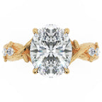 Inel de Logodnă Empress din Aur 18k cu Moissanite Oval de 2.5 ct din 18k Aur Galben - Castelo.ro