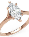Inel de Logodnă Grimaldi din Aur 14k cu Diamant Natural Marquise de 1 ct din 14k Aur Roz - Castelo.ro
