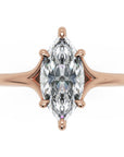 Inel de Logodnă Grimaldi din Aur 18k cu Moissanite Marquise de 1 ct din 18k Aur Roz - Castelo.ro