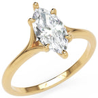 Inel de Logodnă Grimaldi din Aur 18k cu Moissanite Marquise de 1 ct din 18k Aur Galben - Castelo.ro