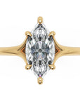 Inel de Logodnă Grimaldi din Aur 14k cu Moissanite Marquise de 1 ct din 14k Aur Galben - Castelo.ro