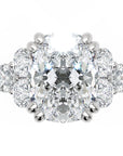 Inel de Logodnă Romanov din Aur 18k cu Moissanite Cushion de 3 ct din Platina - Castelo.ro