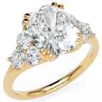 Inel de Logodnă Romanov din Aur 18k cu Diamant Creat în Laborator Cushion de 3 ct din 18k Aur Galben - Castelo.ro