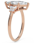 Inel de Logodnă Sandringham din Aur 14k cu Diamant Natural Marquise de 2 ct din 14k Aur Roz - Castelo.ro
