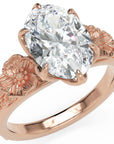 Inel de Logodnă Schönbrunn din Aur 14k cu Diamant Natural Oval de 2 ct din 14k Aur Roz - Castelo.ro