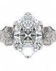 Inel de Logodnă Schönbrunn din Aur 14k cu Diamant Natural Oval de 2 ct din 14k Aur Alb - Castelo.ro
