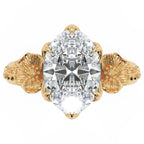Inel de Logodnă Schönbrunn din Aur 18k cu Moissanite Oval de 2 ct din 18k Aur Galben - Castelo.ro