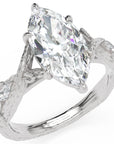 Inel de Logodnă Monarch din Aur 18k cu Diamant Natural Marquise de 2.5 ct din Platina - Castelo.ro