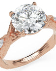 Inel de Logodnă Wittelsbach din Aur 18k cu Moissanite Round de 2.5 ct din 18k Aur Roz - Castelo.ro