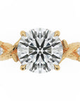 Inel de Logodnă Wittelsbach din Aur 14k cu Moissanite Round de 2.5 ct din 14k Aur Galben - Castelo.ro
