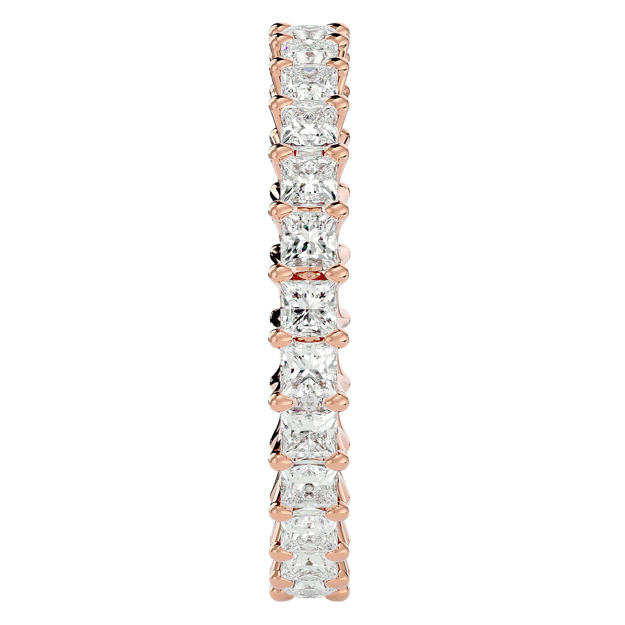 Inel Eternity din Aur 14k cu Diamante Create în Laborator de 1.93 ct din 14k Aur Roz - Castelo.ro