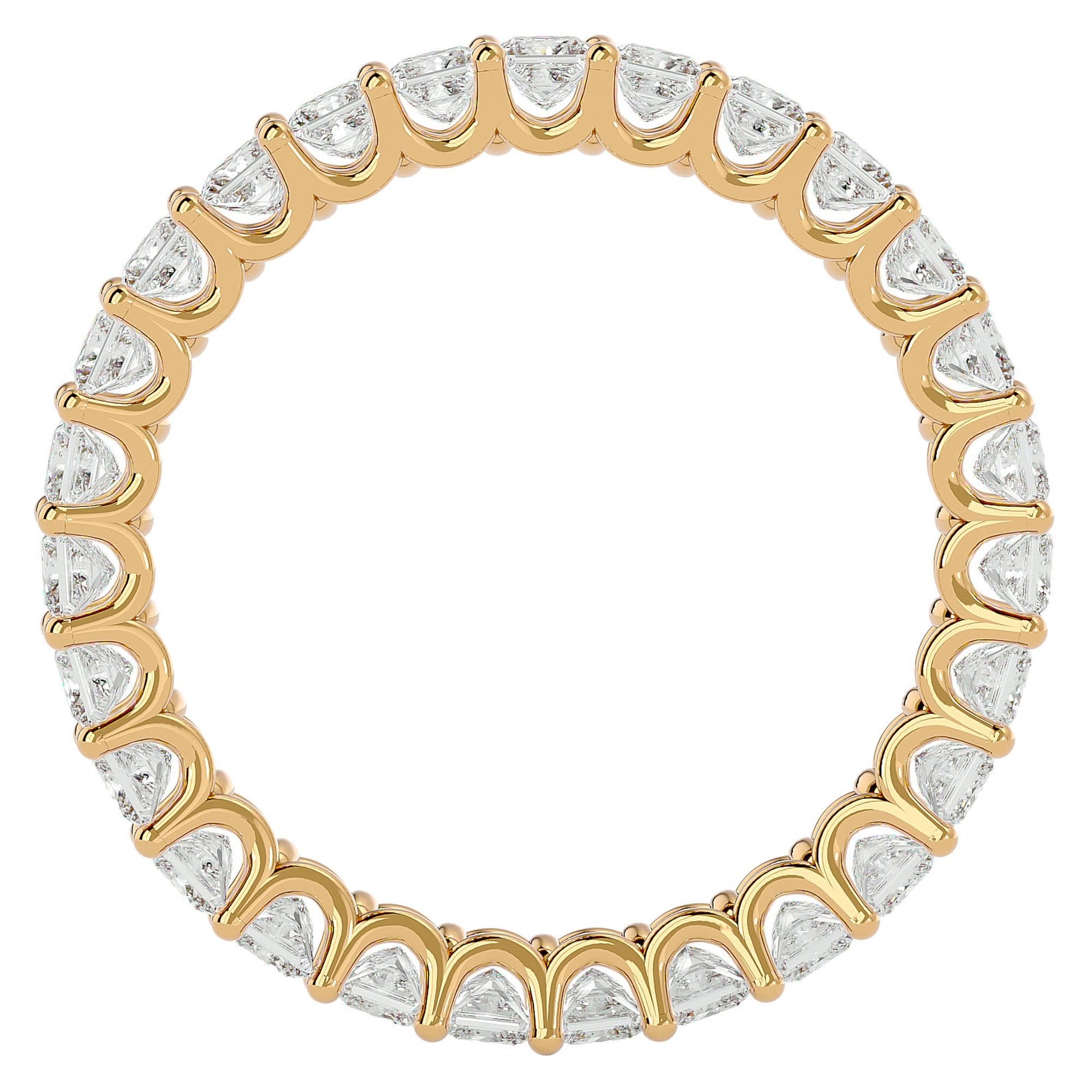 Inel Eternity din Aur 14k cu Diamante Create în Laborator de 1.93 ct din 14k Aur Galben - Castelo.ro