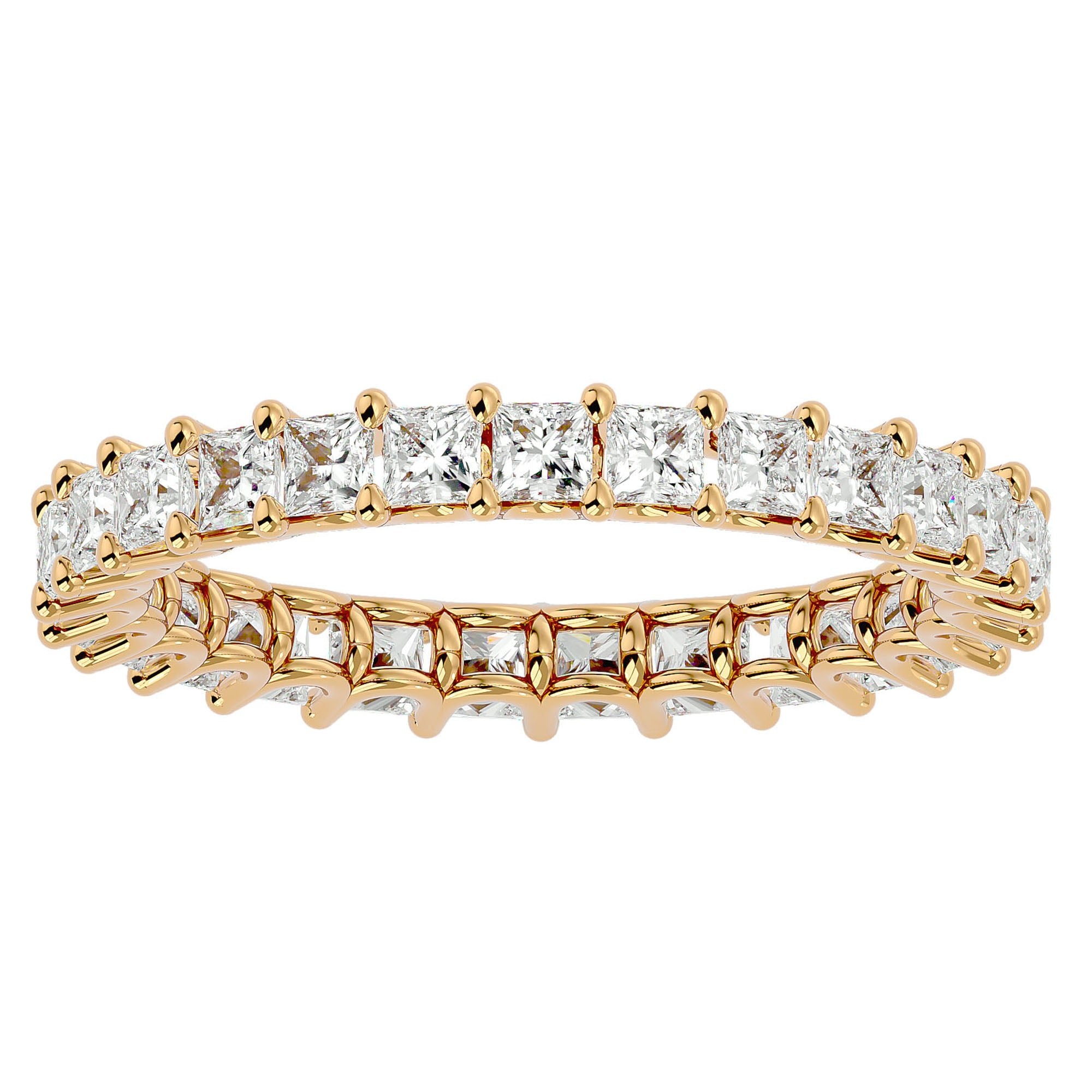 Inel Eternity din Aur 14k cu Diamante Create în Laborator de 1.93 ct din 14k Aur Galben - Castelo.ro