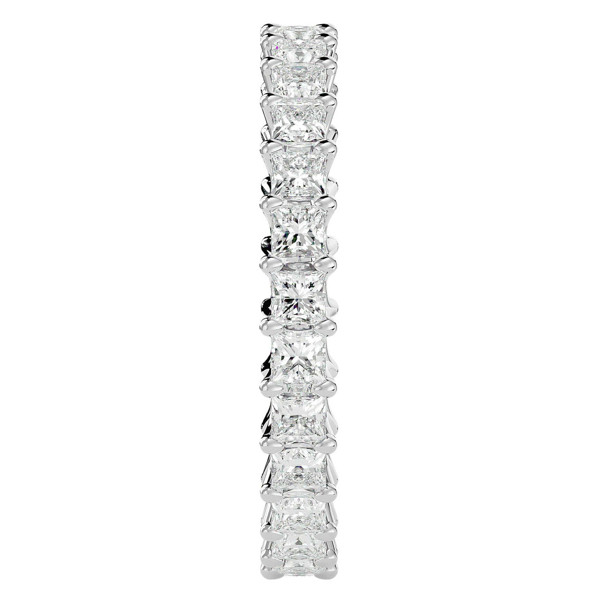 Inel Eternity din Aur 14k cu Diamante Create în Laborator de 1.93 ct din 14k Aur Alb - Castelo.ro