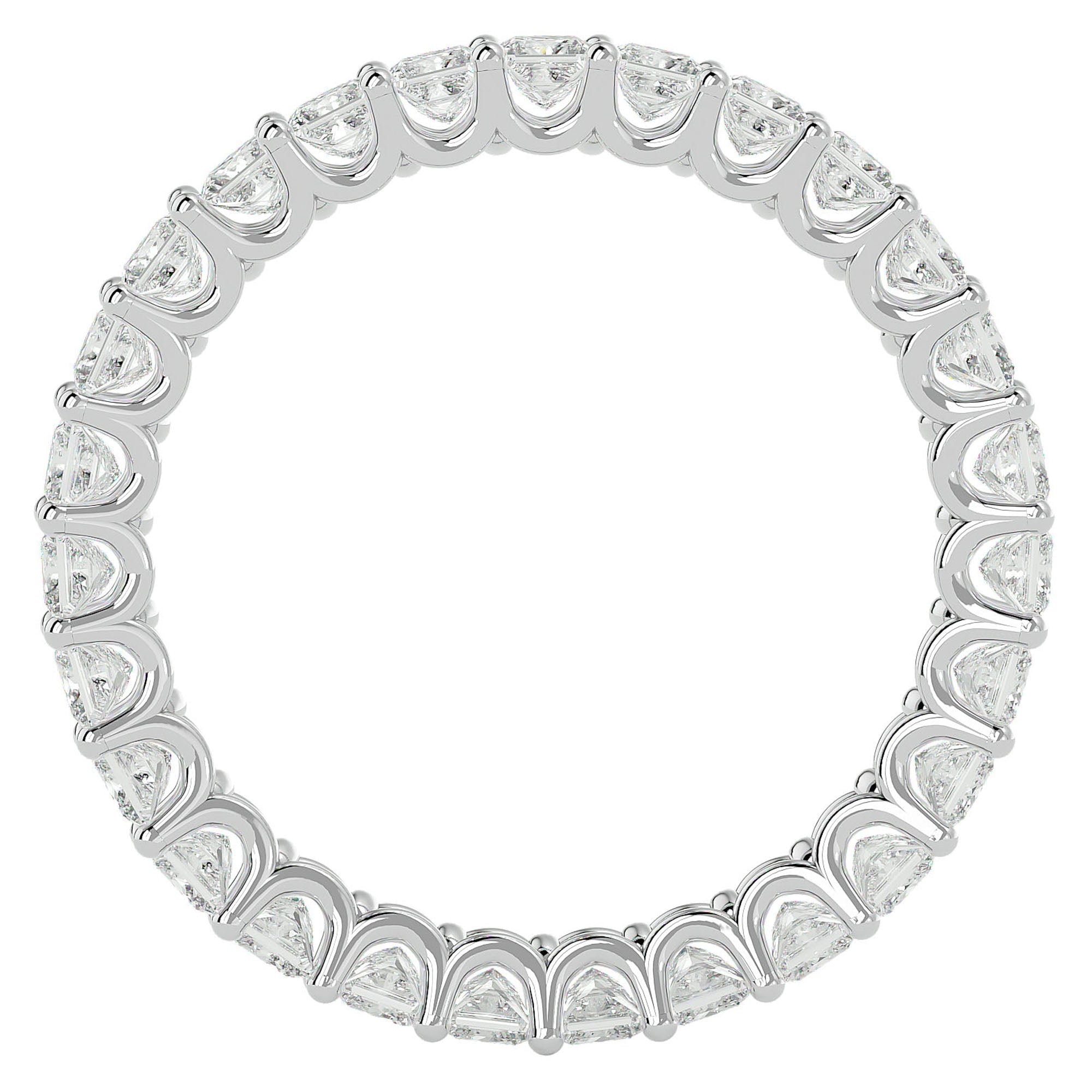 Inel Eternity din Aur 14k cu Diamante Create în Laborator de 1.93 ct din 14k Aur Alb - Castelo.ro