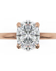 Inel de Logodnă Knightsbridge din Aur 14k cu Diamant Creat în Laborator Oval de 1 ct din 14k Aur Roz - Castelo.ro