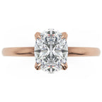 Inel de Logodnă Knightsbridge din Aur 14k cu Diamant Creat în Laborator Oval de 1 ct din 14k Aur Roz - Castelo.ro