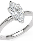 Inel de Logodnă Marylebone din Aur 14k cu Diamant Creat în Laborator Marquise de 1.5 ct din 14k Aur Alb - Castelo.ro