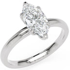 Inel de Logodnă Marylebone din Aur 14k cu Diamant Creat în Laborator Marquise de 1.5 ct din 14k Aur Alb - Castelo.ro