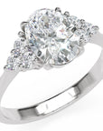 Inel de Logodnă Richmond din Aur 18k cu Diamant Creat în Laborator Oval de 1 ct din Platina - Castelo.ro