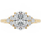 Inel de Logodnă Richmond din Aur 14k cu Diamant Creat în Laborator Oval de 1 ct din 14k Aur Galben - Castelo.ro