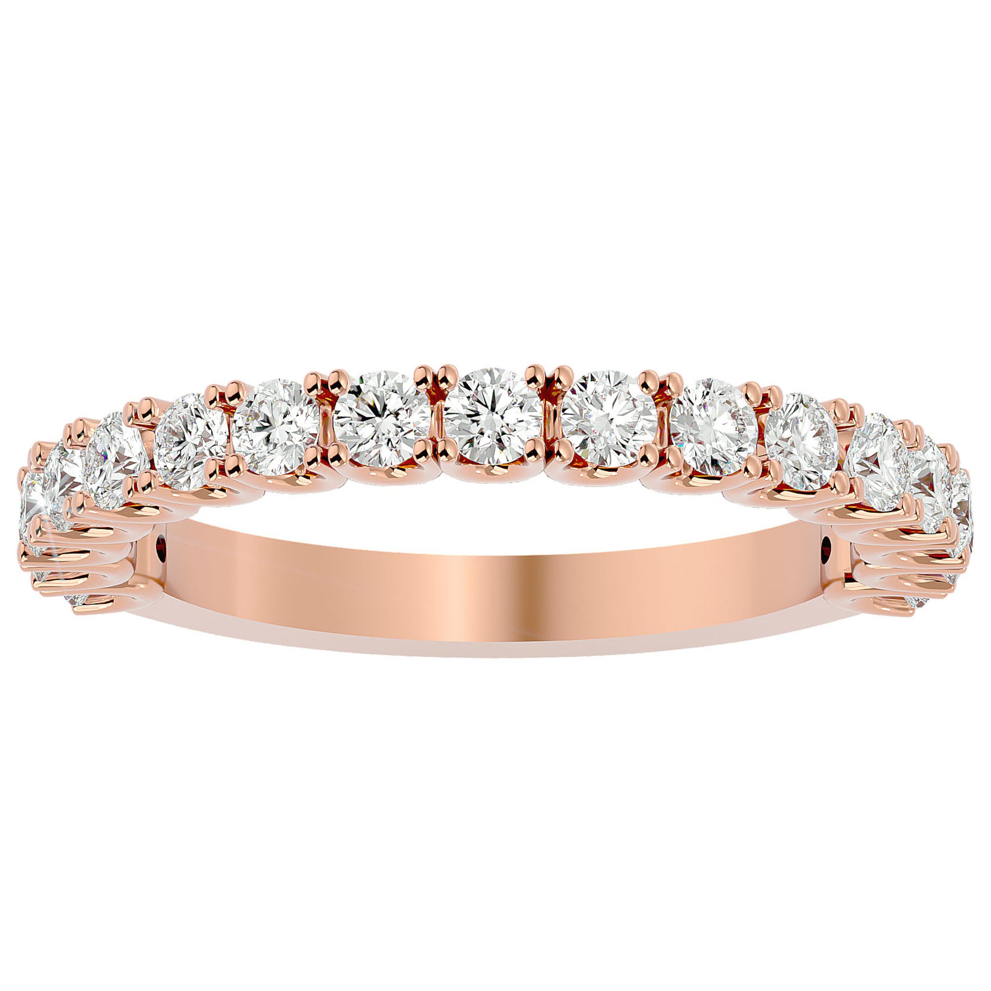 Verighetă Eternity din Aur 14k cu Diamante Create în Laborator Brilliant de 0.79 ct din 14k Aur Roz - Castelo.ro